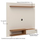 Ver imagem 3 de Painel para TV 55 Monza 135cm em MDF-MDP Cinamomo-Off White Artely