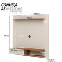 Ver imagem 2 de Painel para TV 55 Monza 135cm em MDF-MDP Cinamomo-Off White Artely