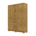 Ver imagem 7 de Guarda Roupa Casal Belga 6 Portas de Bater 3 Gavetas com Cabideiros Nature G98 - Gran Belo