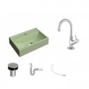 Ver imagem 2 de Kit Cuba Q45 com Torneira 1198 Metal e Válvula Click 1"b Pol. Sifão Pvc e Flexível Compace