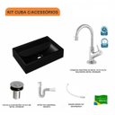 Ver imagem 3 de Kit Cuba Q45 com Torneira 1198 Metal e Válvula Click 1 Pol. Sifão Pvc e Flexível Compace