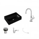 Ver imagem 2 de Kit Cuba Q45 com Torneira 1198 Metal e Válvula Click 1 Pol. Sifão Pvc e Flexível Compace