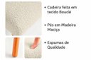 Ver imagem 3 de Cadeira de Jantar Moderna e Minimalista Maya Bouclé