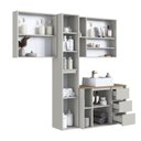 Ver imagem 4 de Conjunto para Banheiro 168cm com 4 Peças Gabinete Suspenso com Cuba Belagavi