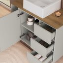 Ver imagem 5 de Conjunto para Banheiro Modulado 168cm com 4 Peças Gabinete Suspenso com Cuba Belagavi