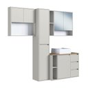 Ver imagem 2 de Conjunto para Banheiro Modulado 168cm com 4 Peças Gabinete Suspenso com Cuba Belagavi