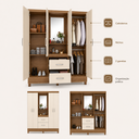 Ver imagem 3 de Guarda Roupa Casal Capelinha 4 Portas 2 Gavetas Lord Amendola Off White Demobile
