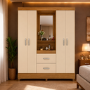 Ver imagem 5 de Guarda Roupa Casal Capelinha 4 Portas 2 Gavetas Lord Amendola Off White Demobile