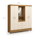 Ver imagem 6 de Guarda Roupa Casal Capelinha 4 Portas 2 Gavetas Lord Amendola Off White Demobile