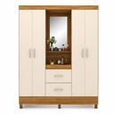 Ver imagem 2 de Guarda Roupa Casal Capelinha 4 Portas 2 Gavetas Lord Amendola Off White Demobile