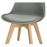 Kit 4 Cadeiras Polipropileno Leda Wood La Mobilia: Design para Sala de Jantar - Cinza - 5