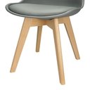 Ver imagem 6 de Kit 4 Cadeiras Charles Eames Leda Design Wood Estofada Base Madeira - Cinza