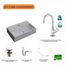 Kit Cuba Q45 com Torneira 1198 Metal e Válvula Click 1 Pol. Sifão Pvc e Flexível Compace - 3