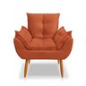 Poltrona Opala Decorativa Sala Escritório Terra Cota - 2