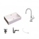 Ver imagem 2 de Kit Cuba Q45 com Torneira 1198 Metal e Válvula Click 1 Pol. Sifão Cromado e Flexível Compace