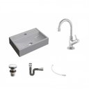 Ver imagem 2 de Kit Cuba Q45 com Torneira 1198 Metal e Válvula Click 1 Pol. Sifão Cromado e Flexível Compace