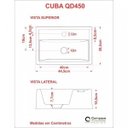 Ver mais imagens de Kit Cuba Q45 com Torneira 1198 Metal e Válvula Click 1 Pol. Sifão Cromado e Flexível Compace