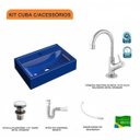 Ver imagem 3 de Kit Cuba Q45 com Torneira 1198 Metal e Válvula Click 1 Pol. 1/2 Sifão Pvc e Flexível Compace