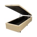 Ver imagem 1 de Cama Box Baú Castor Solteiro Linho Bege 120x203x35cm