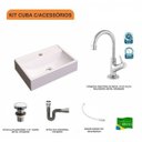 Ver imagem 3 de Kit Cuba Q45 com Torneira 1198 Metal e Válvula Click 1 Pol. 1/2 Sifão Cromado e Flexível Compace
