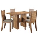 Ver imagem 2 de Mesa de Jantar 4 Lugares Carmem Imbuia/Perola - Viero Móveis
