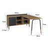 Mesa de Escritório Executiva com Balcão Credenza 28003 Flexus - Artesano - 75ax136/136lx60/37,5p 112 - 5
