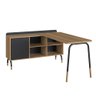 Mesa de Escritório Executiva com Balcão Credenza 28003 Flexus - Artesano - 75ax136/136lx60/37,5p 112 - 1