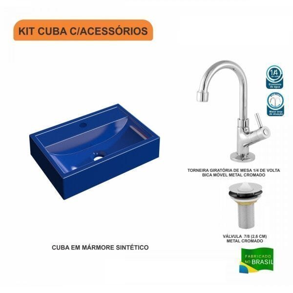 Kit Cuba Q45 com Torneira 1198 Metal e Válvula 1" Pol. Compace - 3