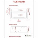 Ver imagem 6 de Kit Cuba Q45 com Torneira 1198 Metal e Válvula 1" Pol. Compace