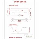 Ver imagem 6 de Kit Cuba Q45 com Torneira 1198 Metal e Válvula 1" Pol. Compace
