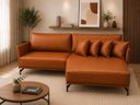Ver imagem 1 de Sofá Ibiza Caramelo 1.90m Chaise Lado Direito ou Esquerdo – Design Moderno e Conforto Premium