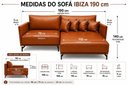Ver imagem 3 de Sofá Ibiza Caramelo 1.90m Chaise Lado Direito ou Esquerdo – Design Moderno e Conforto Premium