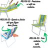 Kit 5 Capas Refil Cadeira de Praia Dobrável Fácil Substituição Lilás - 3