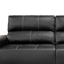 Ver imagem 4 de Sofá 3 Lugares Retrátil Reclinável Levi 250cm Couro Preto - Sallar Home