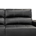 Ver imagem 5 de Sofá 3 Lugares Retrátil Reclinável Levi 250cm Couro Preto - Sallar Home