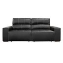 Ver imagem 1 de Sofá 3 Lugares Retrátil Reclinável Levi 250cm Couro Preto - Sallar Home