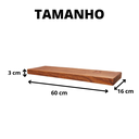 Ver imagem 4 de Kit 3 Prateleiras Grossas Madeira Maciça Suporte Invisível