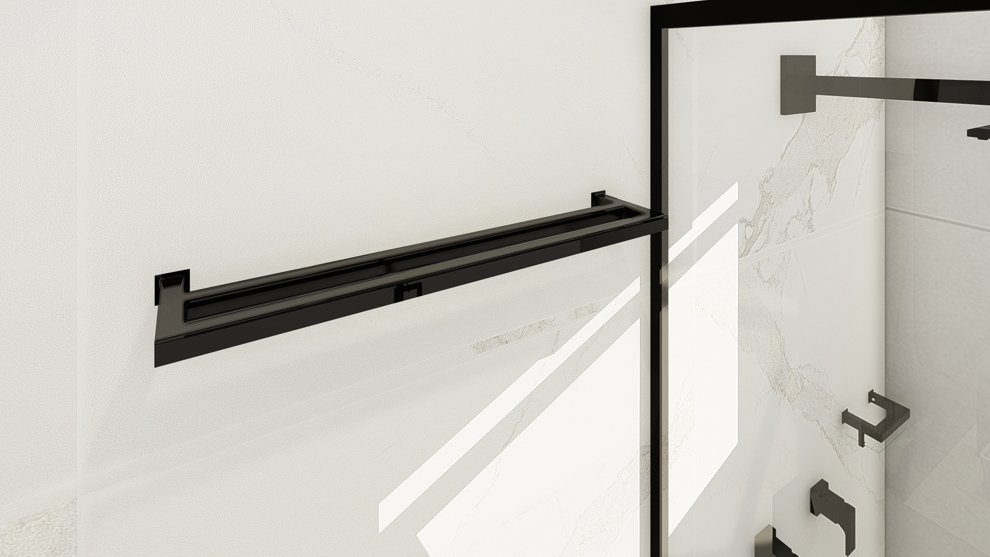 Toalheiro de Banho Banheiro Duplo 60cm em Aço Inox Black Matte Preto Fosco Stainless - 6