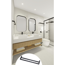 Ver imagem 2 de Toalheiro de Banho Banheiro Duplo 60cm em Aço Inox Black Matte Preto Fosco Stainless