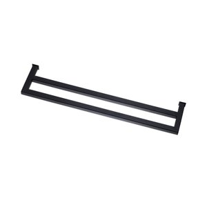 Toalheiro de Banho Banheiro Duplo 60cm em Aço Inox Black Matte Preto Fosco Stainless
