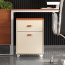 Ver imagem 3 de Gaveteiro Escritório 2 Gavetas com Rodinhas Faria Lima Off White Nature Madeirado