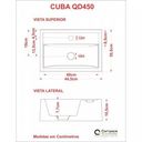 Ver imagem 6 de Kit Cuba Q45 com Torneira 1198 Metal e Válvula Click 1 Pol. 1/2 Compace