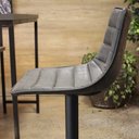 Ver imagem 6 de Kit 3 Banquetas Decorativas Travis Pu com Regulagem de Altura Base Disco C/apoio para Os Pés Preto G