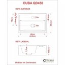 Ver imagem 6 de Kit Cuba Q45 com Torneira 1198 Metal e Válvula Click 1 Pol. 1/2 Compace