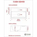 Ver imagem 6 de Kit Cuba Q45 com Torneira 1198 Metal e Válvula Click 1 Pol. 1/2 Compace