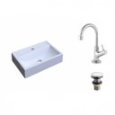 Ver imagem 2 de Kit Cuba Q45 com Torneira 1198 Metal e Válvula Click 1 Pol. 1/2 Compace