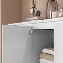 Ver imagem 3 de Cômoda Grande 119x130 cm 4 Gavetas 2 Portas Riviera Branco 100% MDF Casamia