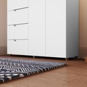 Ver imagem 5 de Cômoda Grande 119x130 cm 4 Gavetas 2 Portas Riviera Branco 100% MDF Casamia