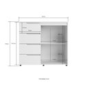 Ver imagem 7 de Cômoda Grande 119x130 cm 4 Gavetas 2 Portas Riviera Branco 100% MDF Casamia