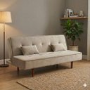 Ver imagem 1 de Sofá Cama Silver 3 Lugares Reclinável Suede Bege 1,92 - Star Confort